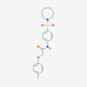 molecular formula C21H26N2O4S B324688 N-[4-(azepan-1-ylsulfonyl)phenyl]-2-(4-methylphenoxy)acetamide 