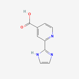 molecular formula C9H7N3O2 B3246919 2-(1h-Imidazol-2-yl)pyridine-4-carboxylic acid CAS No. 1804129-19-8