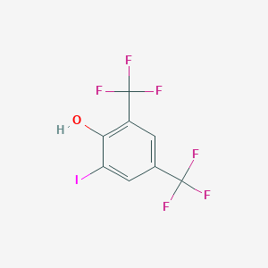 molecular formula C8H3F6IO B3246930 2-Iodo-4,6-bis(trifluoromethyl)phenol CAS No. 1805527-08-5