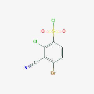 molecular formula C7H2BrCl2NO2S B3246940 4-Bromo-2-chloro-3-cyanobenzenesulfonyl chloride CAS No. 1805581-04-7