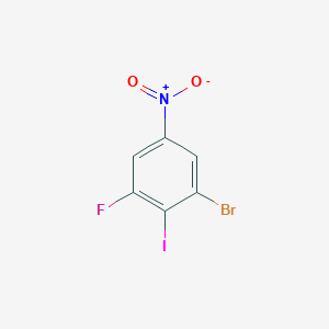 molecular formula C6H2BrFINO2 B3246948 1-Bromo-3-fluoro-2-iodo-5-nitrobenzene CAS No. 1805591-31-4