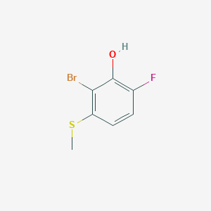 molecular formula C7H6BrFOS B3246957 2-溴-6-氟-3-(甲硫基)苯酚 CAS No. 1805936-70-2