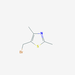 molecular formula C6H8BrNS B3246967 5-(Bromomethyl)-2,4-dimethylthiazole CAS No. 180597-84-6