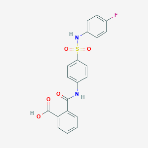 molecular formula C20H15FN2O5S B324698 2-({4-[(4-Fluoroanilino)sulfonyl]anilino}carbonyl)benzoic acid 