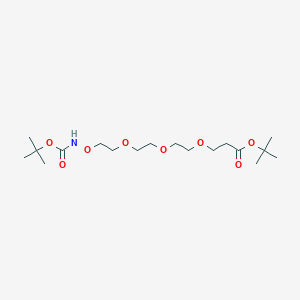 molecular formula C18H35NO8 B3247017 Boc-aminoxy-peg3-t-butyl ester CAS No. 1807512-44-2