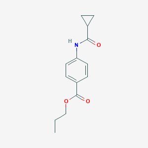 molecular formula C14H17NO3 B324702 Propyl 4-[(cyclopropylcarbonyl)amino]benzoate 