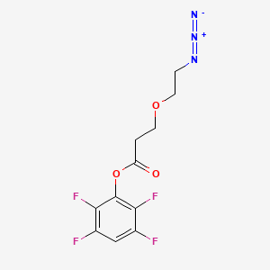 molecular formula C11H9F4N3O3 B3247020 Azido-PEG1-TFP ester CAS No. 1807530-09-1
