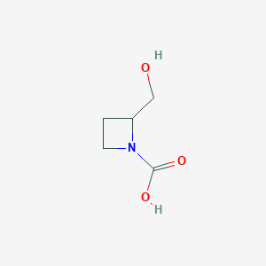 molecular formula C5H9NO3 B3247028 2-(Hydroxymethyl)azetidine-1-carboxylic acid CAS No. 1807542-91-1