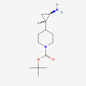 molecular formula C13H24N2O2 B3247047 tert-Butyl 4-((1S,2R)-2-aminocyclopropyl)piperidine-1-carboxylate CAS No. 1807901-56-9