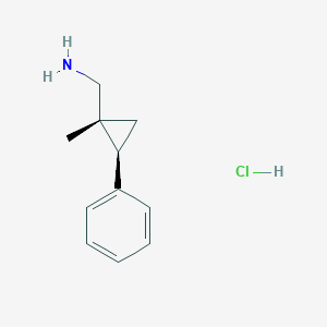 molecular formula C11H16ClN B3247059 ((1R,2S)-1-Methyl-2-phenylcyclopropyl)methanamine hydrochloride CAS No. 1807938-05-1