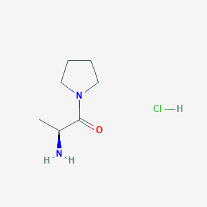 molecular formula C7H15ClN2O B3247067 (2S)-2-amino-1-(pyrrolidin-1-yl)propan-1-one hydrochloride CAS No. 1807938-10-8