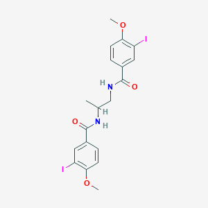 molecular formula C19H20I2N2O4 B324708 3-iodo-N-{2-[(3-iodo-4-methoxybenzoyl)amino]-1-methylethyl}-4-methoxybenzamide 