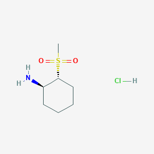 molecular formula C7H16ClNO2S B3247081 (1R,2R)-2-methanesulfonylcyclohexan-1-amine hydrochloride CAS No. 1807939-51-0