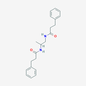 molecular formula C21H26N2O2 B324710 N-{1-methyl-2-[(3-phenylpropanoyl)amino]ethyl}-3-phenylpropanamide 