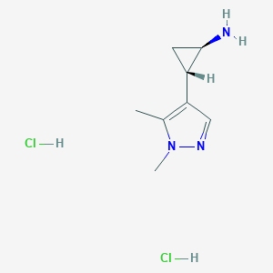 (1R,2S)-2-(1,5-dimethyl-1H-pyrazol-4-yl)cyclopropan-1-amine dihydrochloride