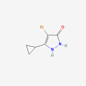 molecular formula C6H7BrN2O B3247130 4-bromo-3-cyclopropyl-1H-pyrazol-5-ol CAS No. 1808396-27-1