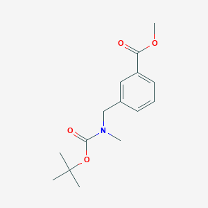 molecular formula C15H21NO4 B3247146 Methyl 3-(((tert-butoxycarbonyl)(methyl)amino)methyl)benzoate CAS No. 180863-35-8