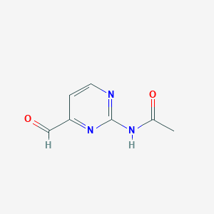 molecular formula C7H7N3O2 B3247153 N-(4-Formylpyrimidin-2-yl)acetamide CAS No. 180869-44-7