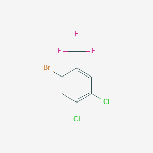 molecular formula C7H2BrCl2F3 B3247165 2-Bromo-4,5-dichlorobenzotrifluoride CAS No. 1809157-92-3