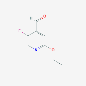 molecular formula C8H8FNO2 B3247169 2-Ethoxy-5-fluoroisonicotinaldehyde CAS No. 1809157-93-4