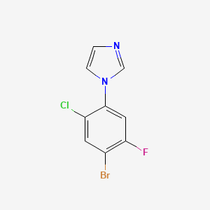 molecular formula C9H5BrClFN2 B3247177 1-(4-Bromo-2-chloro-5-fluorophenyl)-1H-imidazole CAS No. 1809158-00-6