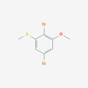 molecular formula C8H8Br2OS B3247214 1,4-二溴-2-甲氧基-6-(甲硫基)苯 CAS No. 1809161-42-9