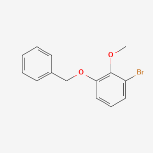 molecular formula C14H13BrO2 B3247223 1-Bromo-2-methoxy-3-(phenylmethoxy)benzene CAS No. 1809161-46-3