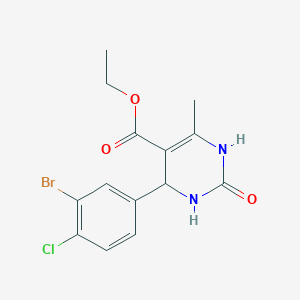 Ethyl 4-(3-bromo-4-chlorophenyl)-6-methyl-2-oxo-1,2,3,4-tetrahydropyrimidine-5-carboxylate