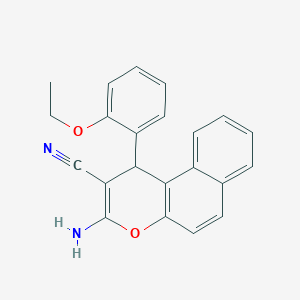 molecular formula C22H18N2O2 B324723 3-amino-1-(2-ethoxyphenyl)-1H-benzo[f]chromene-2-carbonitrile 