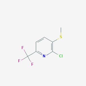 molecular formula C7H5ClF3NS B3247238 2-氯-3-甲硫基-6-(三氟甲基)吡啶 CAS No. 1809161-56-5