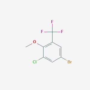 molecular formula C8H5BrClF3O B3247240 1-Bromo-3-chloro-4-methoxy-5-(trifluoromethyl)benzene CAS No. 1809161-58-7