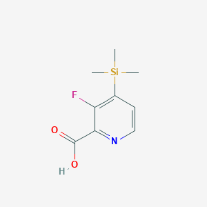 molecular formula C9H12FNO2Si B3247282 3-Fluoro-4-(trimethylsilyl)pyridine-2-carboxylic acid CAS No. 1809168-70-4