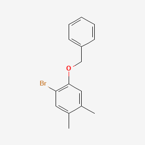 molecular formula C15H15BrO B3247285 1-(Benzyloxy)-2-bromo-4,5-dimethylbenzene CAS No. 1809168-72-6