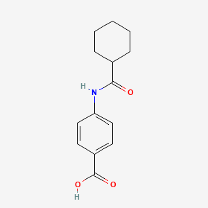 molecular formula C14H17NO3 B3247289 4-(Cyclohexanecarboxamido)benzoic acid CAS No. 180991-56-4