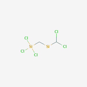 molecular formula C2H3Cl5Si2 B3247299 Silane, dichloromethyl[(trichlorosilyl)methyl]- CAS No. 18105-27-6