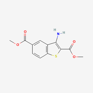 molecular formula C12H11NO4S B3247339 Dimethyl 3-aminobenzo[b]thiophene-2,5-dicarboxylate CAS No. 181282-81-5