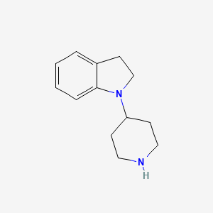 molecular formula C13H18N2 B3247364 1-(piperidin-4-yl)-2,3-dihydro-1H-indole CAS No. 181525-34-8