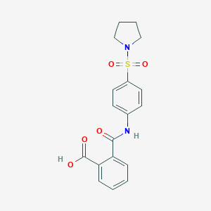 molecular formula C18H18N2O5S B324741 N-[4-(Pyrrolidine-1-sulfonyl)-phenyl]-phthalamic acid 