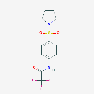 molecular formula C12H13F3N2O3S B324744 2,2,2-trifluoro-N-[4-(1-pyrrolidinylsulfonyl)phenyl]acetamide 