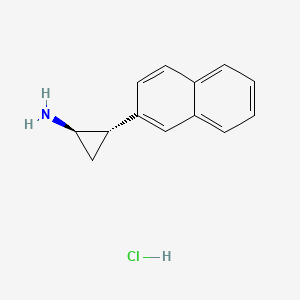 molecular formula C13H14ClN B3247448 rac-(1R,2S)-2-(naphthalen-2-yl)cyclopropan-1-amine hydrochloride, trans CAS No. 1820575-60-7