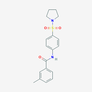 molecular formula C18H20N2O3S B324746 3-methyl-N-[4-(pyrrolidin-1-ylsulfonyl)phenyl]benzamide 
