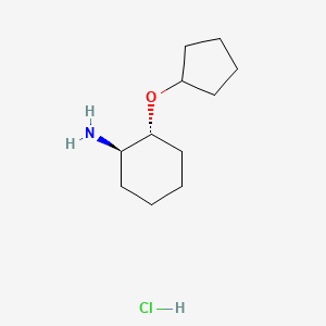2-(Cyclopentyloxy)cyclohexan-1-amine hydrochloride, trans