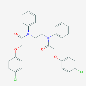 molecular formula C30H26Cl2N2O4 B324748 N,N'-1,2-ethanediylbis[2-(4-chlorophenoxy)-N-phenylacetamide] 