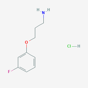 molecular formula C9H13ClFNO B3247495 3-(3-Fluorophenoxy)propan-1-amine hydrochloride CAS No. 1820740-04-2
