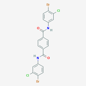 molecular formula C20H12Br2Cl2N2O2 B324751 N,N'-bis(4-bromo-3-chlorophenyl)terephthalamide 