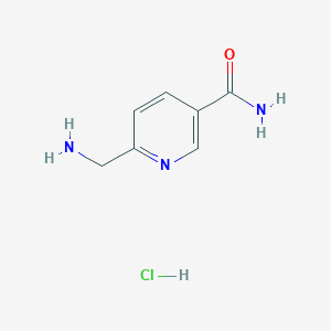 molecular formula C7H10ClN3O B3247515 6-(Aminomethyl)nicotinamide hydrochloride CAS No. 182159-60-0
