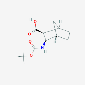 molecular formula C13H21NO4 B3247521 Boc-3-exo-aminobicyclo[2.2.1]-heptane-2-exo-carboxylic acid CAS No. 1821718-77-7