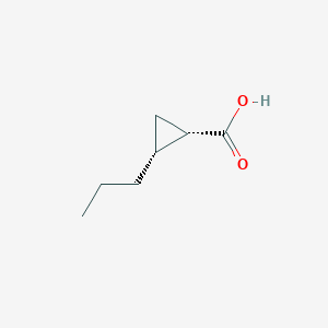 molecular formula C7H12O2 B3247531 (1S,2R)-2-propylcyclopropanecarboxylic acid CAS No. 1821758-03-5