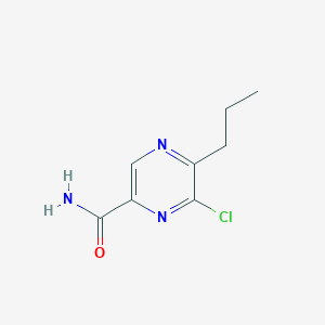 molecular formula C8H10ClN3O B3247569 6-Chloro-5-propylpyrazine-2-carboxamide CAS No. 182244-13-9