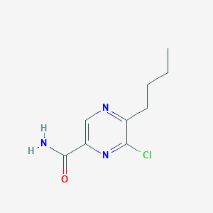 molecular formula C9H12ClN3O B3247575 5-Butyl-6-chloropyrazine-2-carboxamide CAS No. 182244-15-1